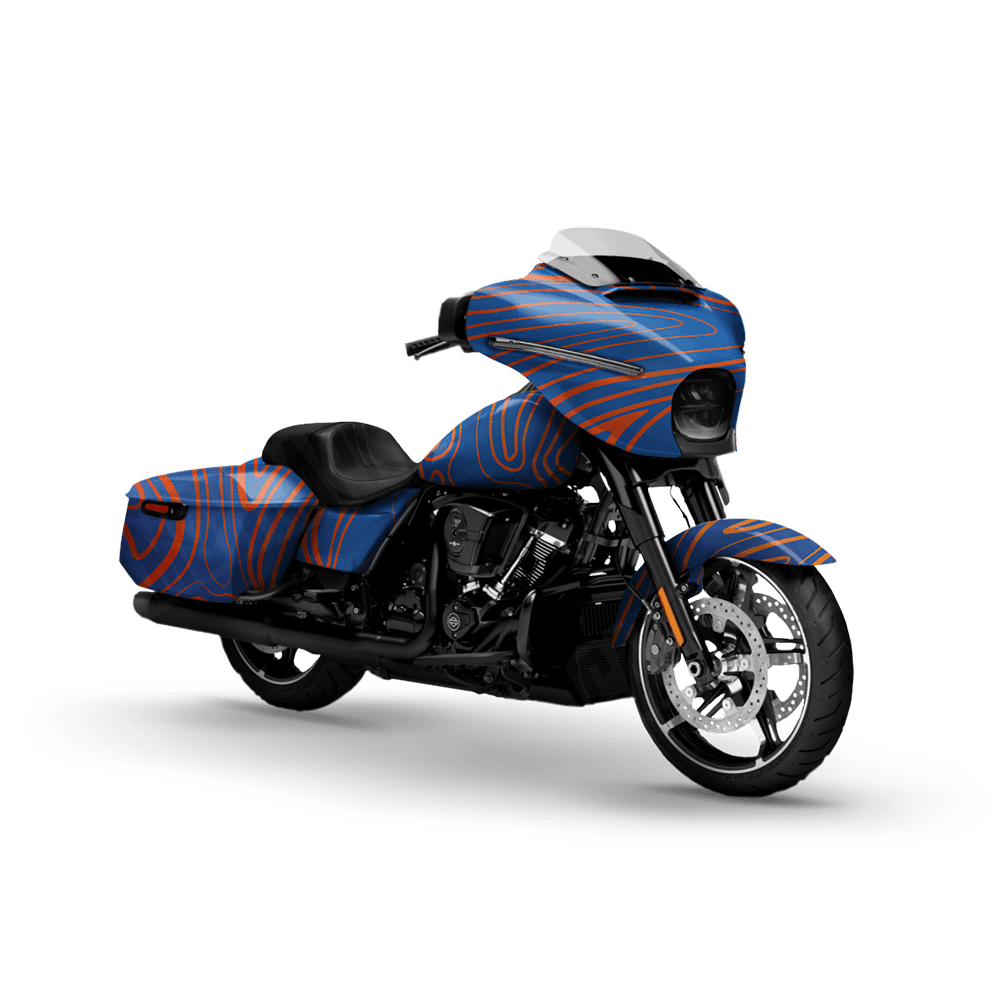 Damascus Fire And Ice Motorcycle Camo Vinyl Wrap