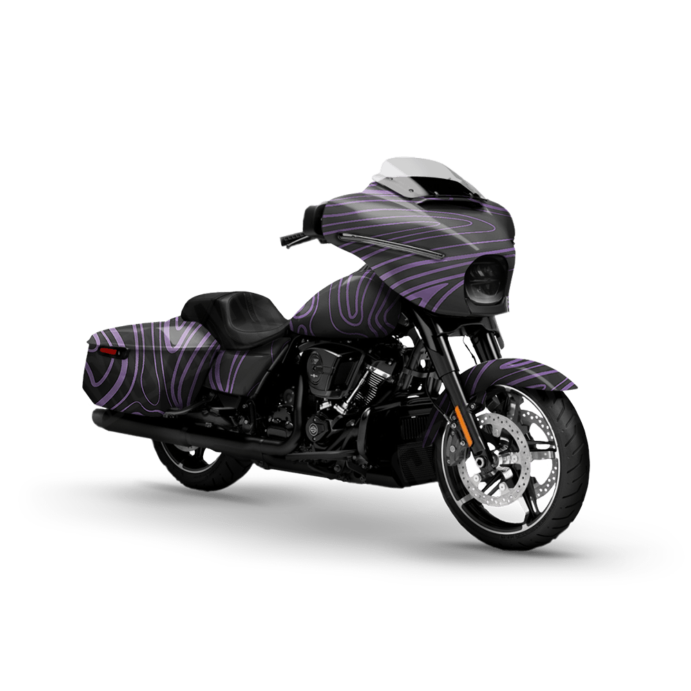 Damascus Purple Camo Motorcycle Vinyl Wrap