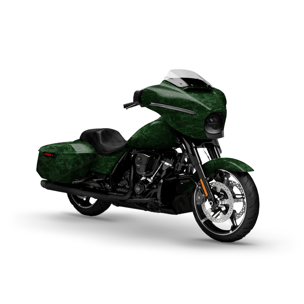 Digital Elite Green Motorcycle Camo Vinyl Wrap