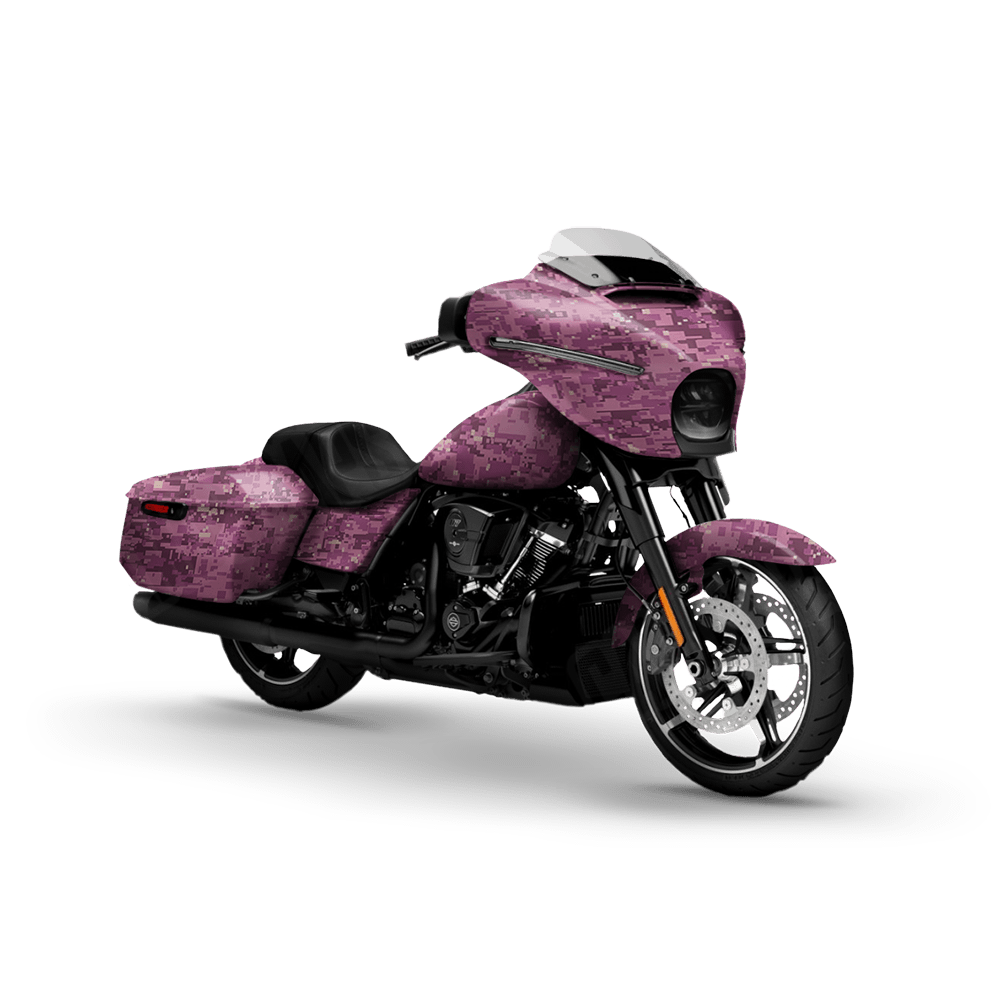 Digital Floral Motorcycle Camo Vinyl Wrap