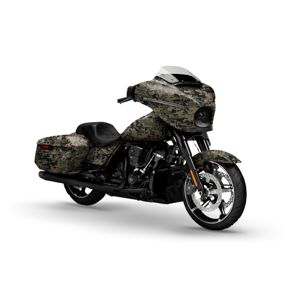 Digital Militant Blood Motorcycle Camo Vinyl Wrap