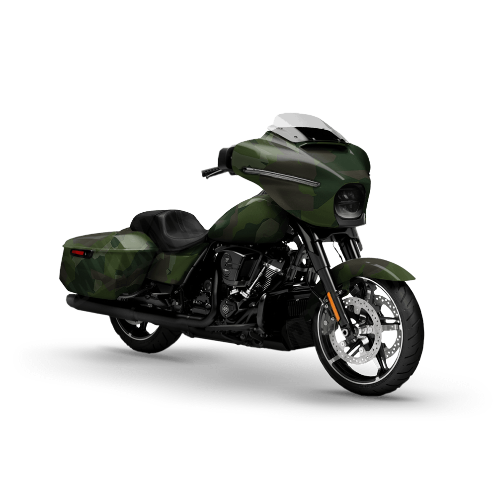 Erratic Army Dark Green Motorcycle Camo Vinyl Wrap