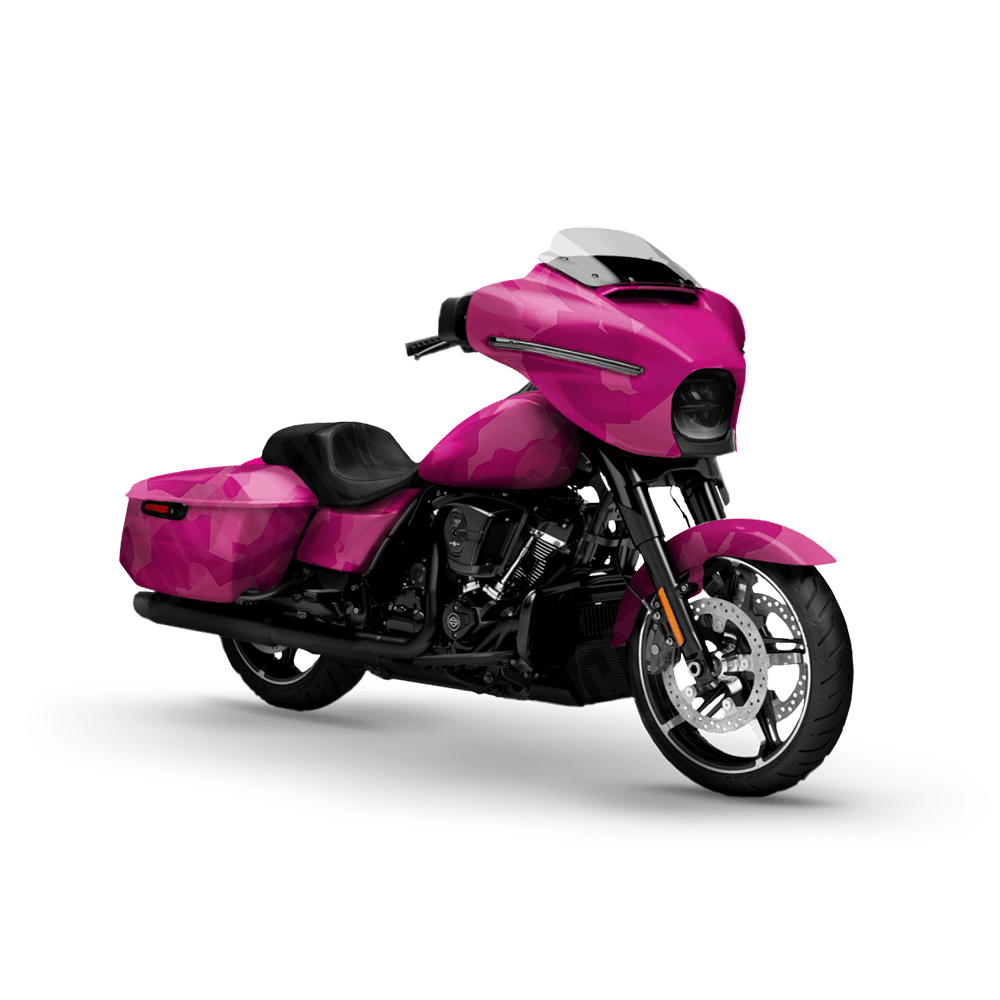 Erratic Elite Magenta Motorcycle Camo Vinyl Wrap