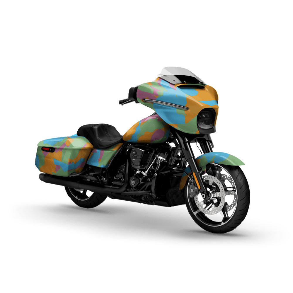 Erratic Sherbert Motorcycle Camo Vinyl Wrap