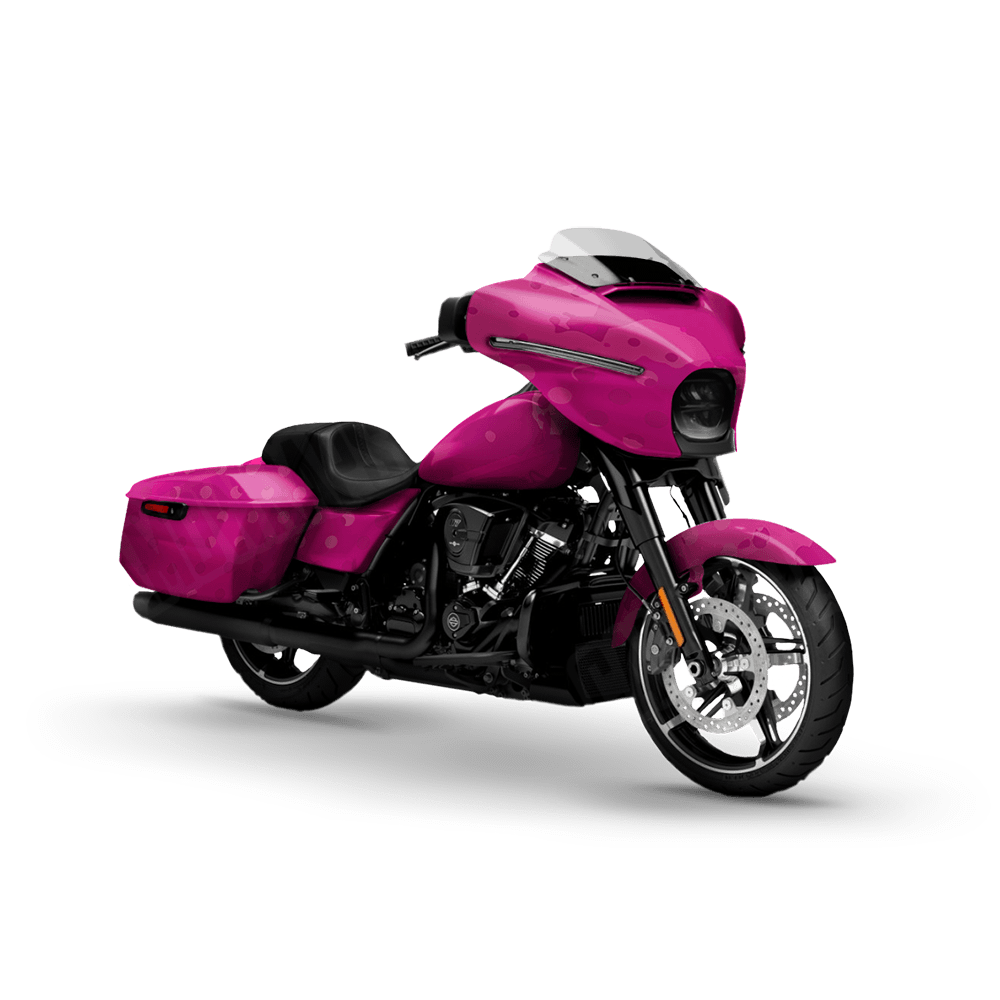 Halftone Splatter Elite Magenta Motorcycle Camo Vinyl Wrap