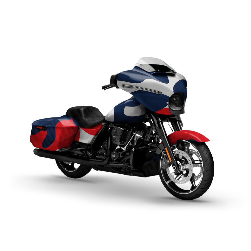 Jumbo Classic America Motorcycle Camo Vinyl Wrap