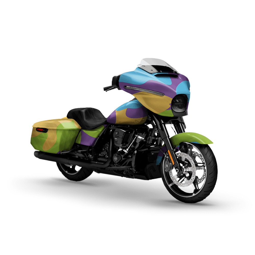 Jumbo Classic Carnival Motorcycle Camo Vinyl Wrap