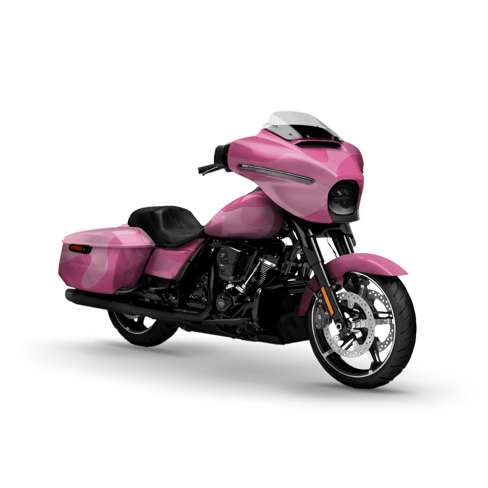 Jumbo Classic Elite Pink Motorcycle Camo Vinyl Wrap