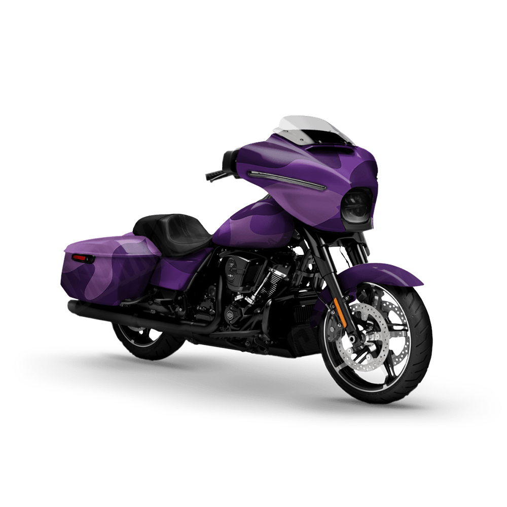 Jumbo Classic Elite Purple Motorcycle Camo Vinyl Wrap