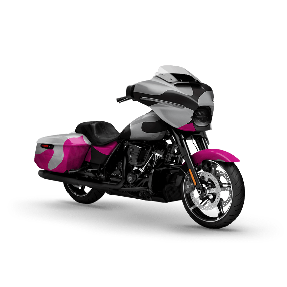 Jumbo Classic Magenta Tiger Motorcycle Camo Vinyl Wrap