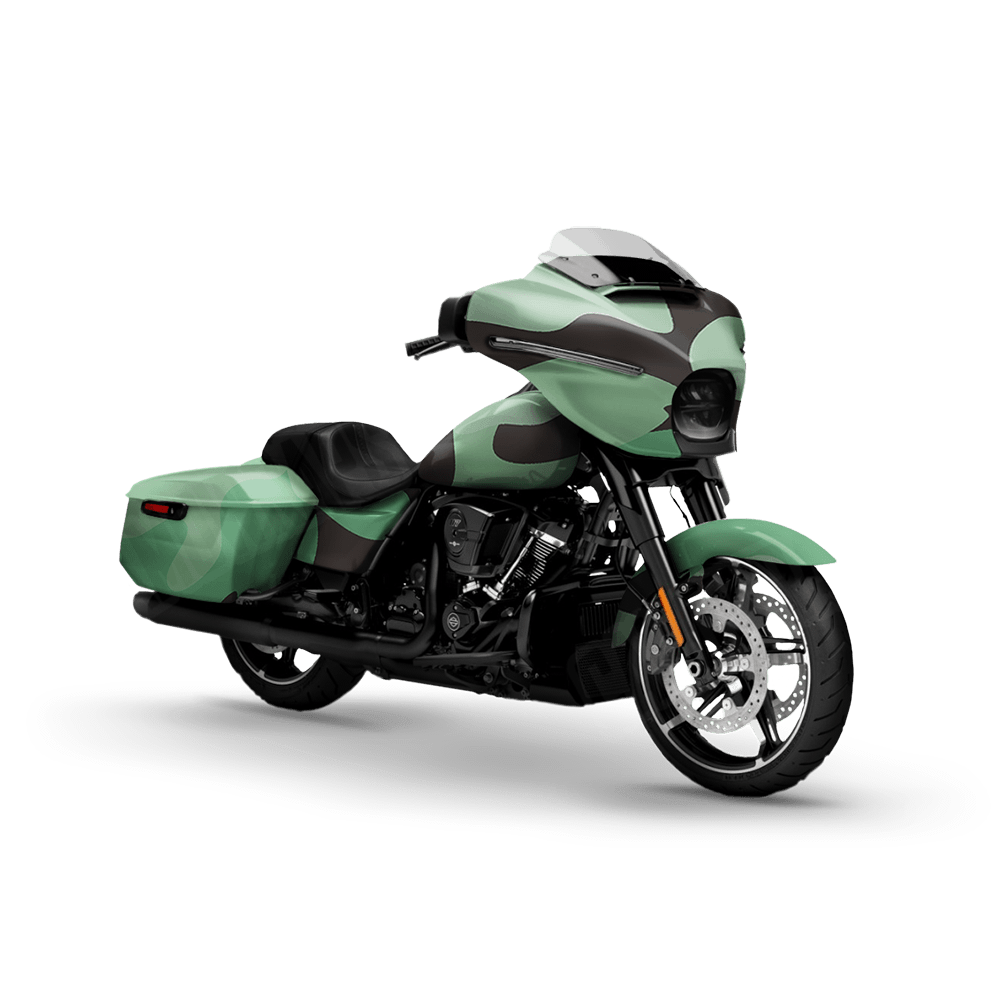 Jumbo Classic Mint Chocolate Chip Motorcycle Camo Vinyl Wrap