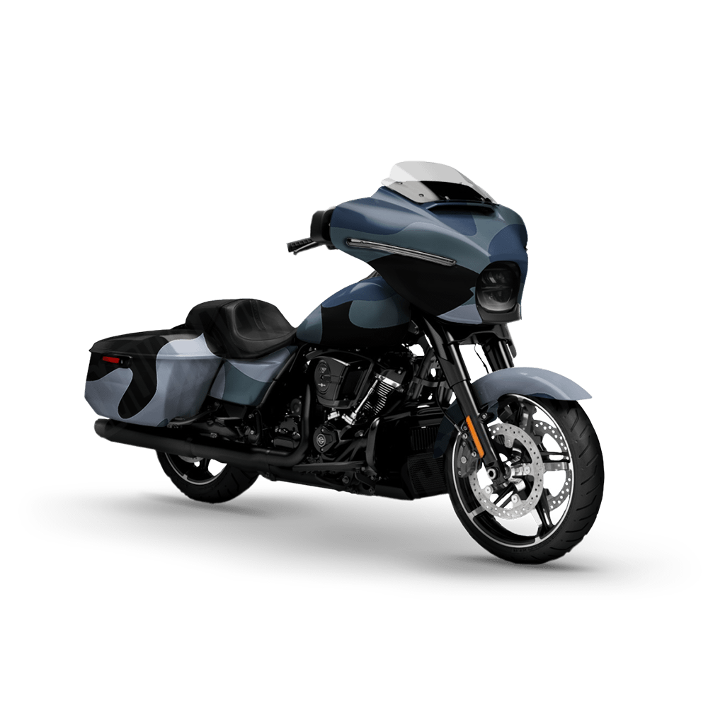 Jumbo Classic Navy Motorcycle Camo Vinyl Wrap