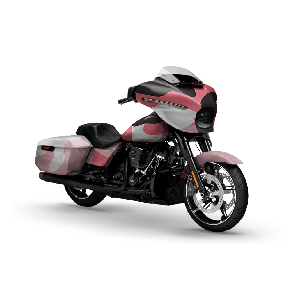 Jumbo Classic Pink Motorcycle Camo Vinyl Wrap