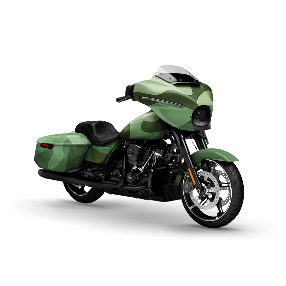 Jumbo Classic Pistachio Motorcycle Camo Vinyl Wrap