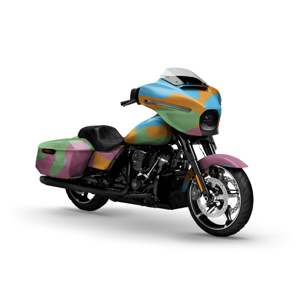 Jumbo Classic Sherbert Motorcycle Camo Vinyl Wrap
