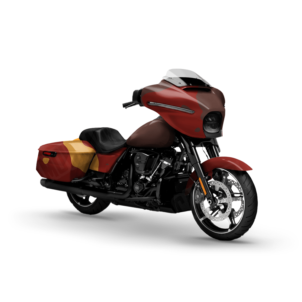 Jumbo Cumulus Autumn Motorcycle Camo Vinyl Wrap