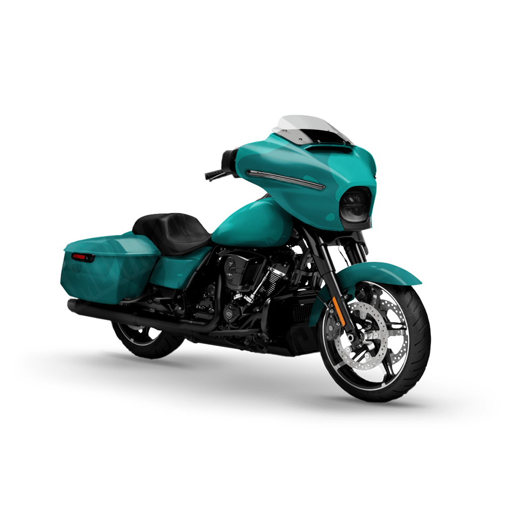 Jumbo Cumulus Elite Tiffany Blue Motorcycle Camo Vinyl Wrap