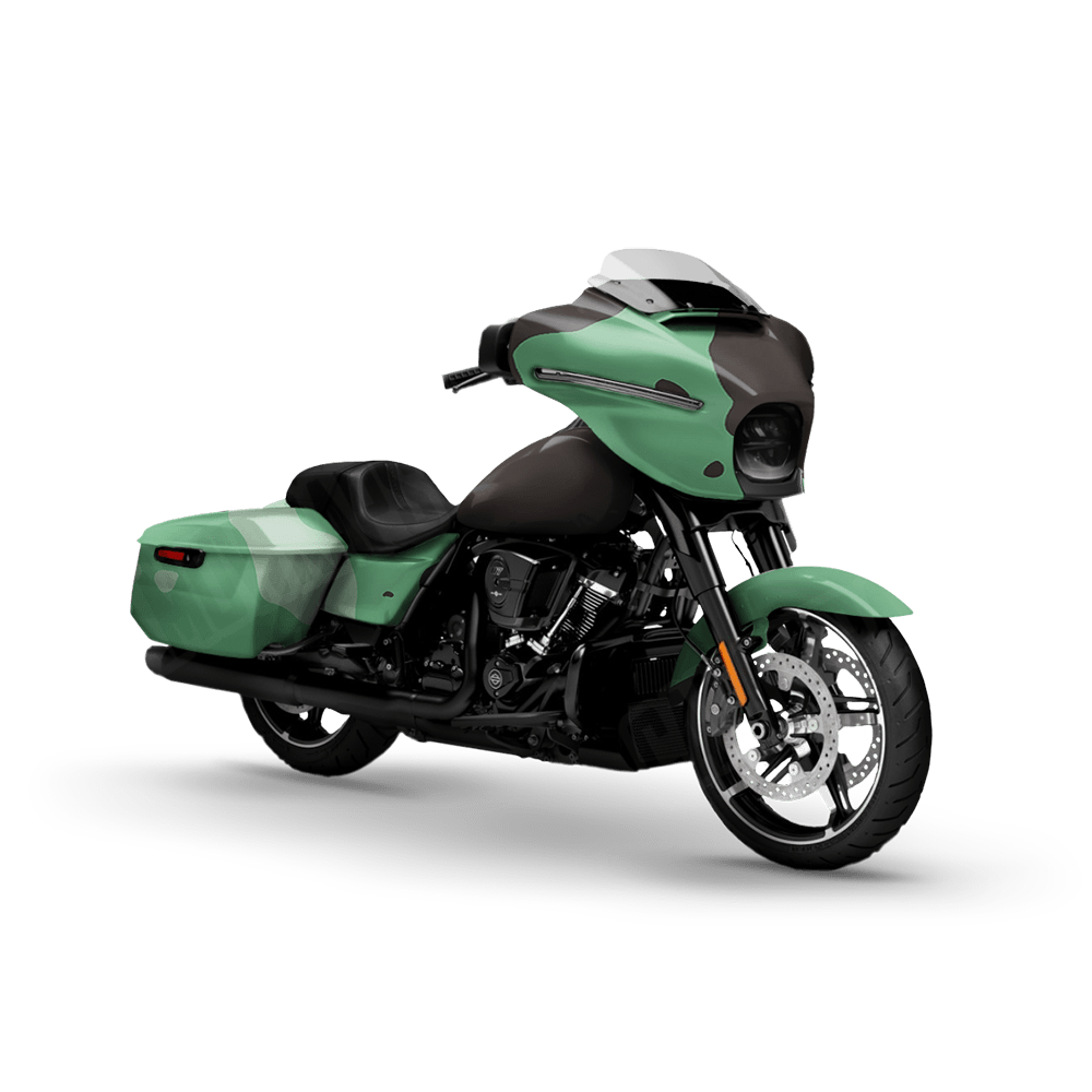 Jumbo Cumulus Mint Chocolate Chip Motorcycle Camo Vinyl Wrap