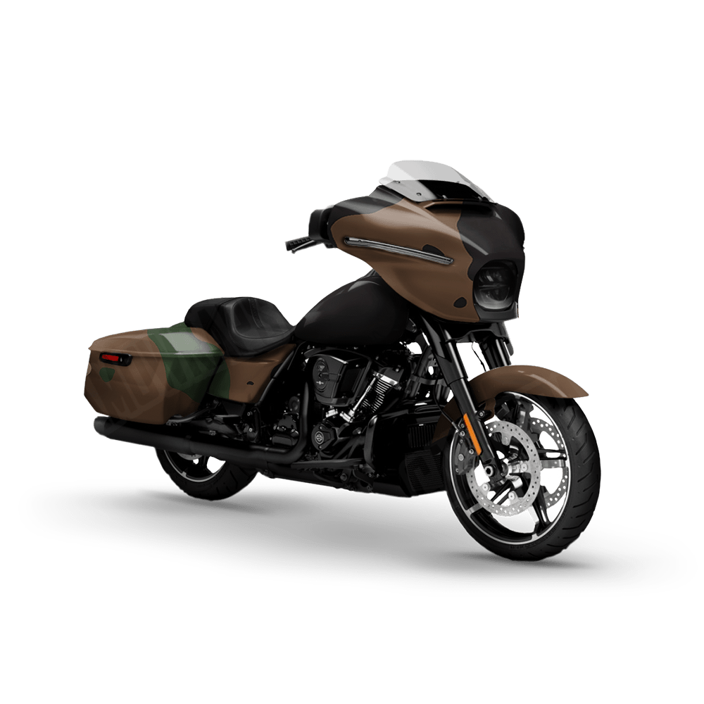 Jumbo Cumulus Woodland Motorcycle Camo Vinyl Wrap