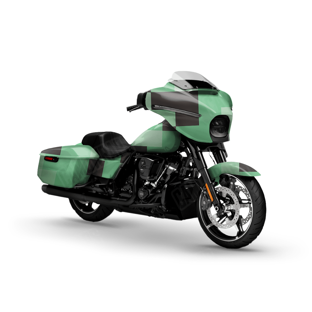 Pixel Mint Chocolate Chip Motorcycle Wraps