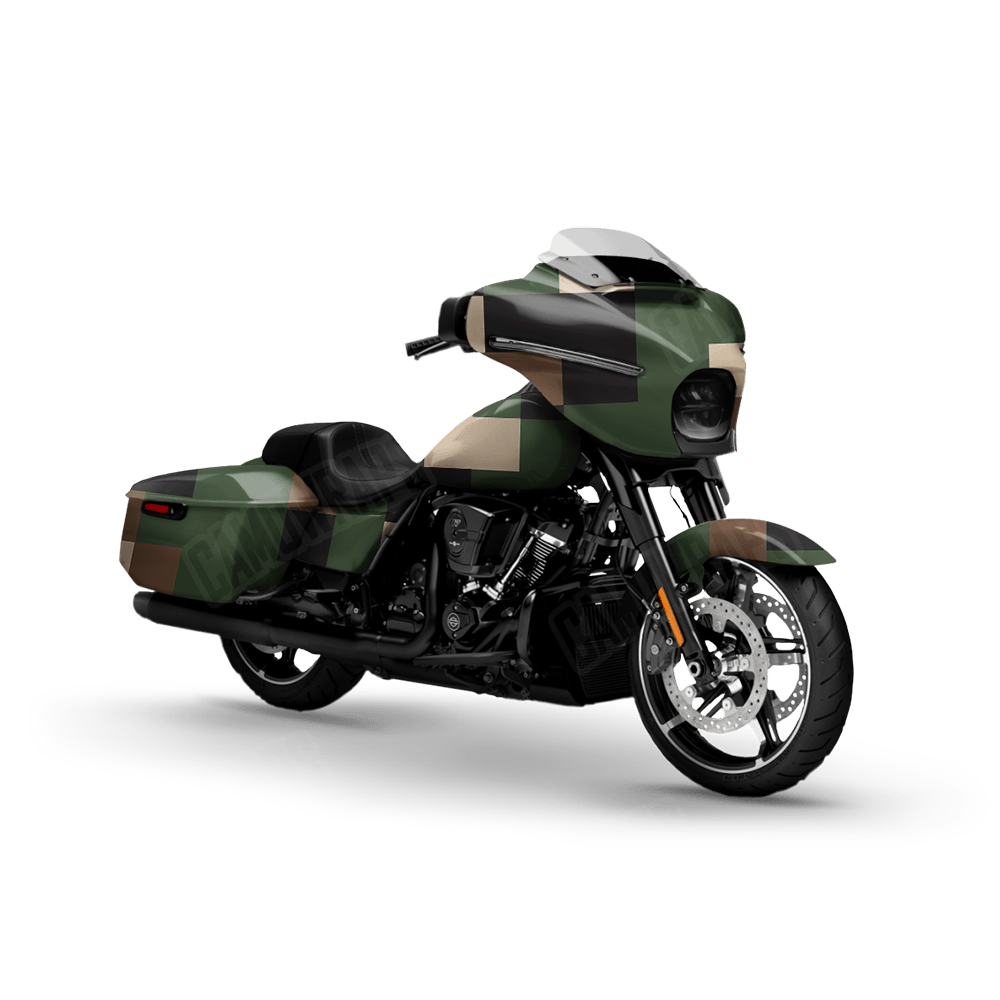 Pixel Woodland Motorcycle Wraps