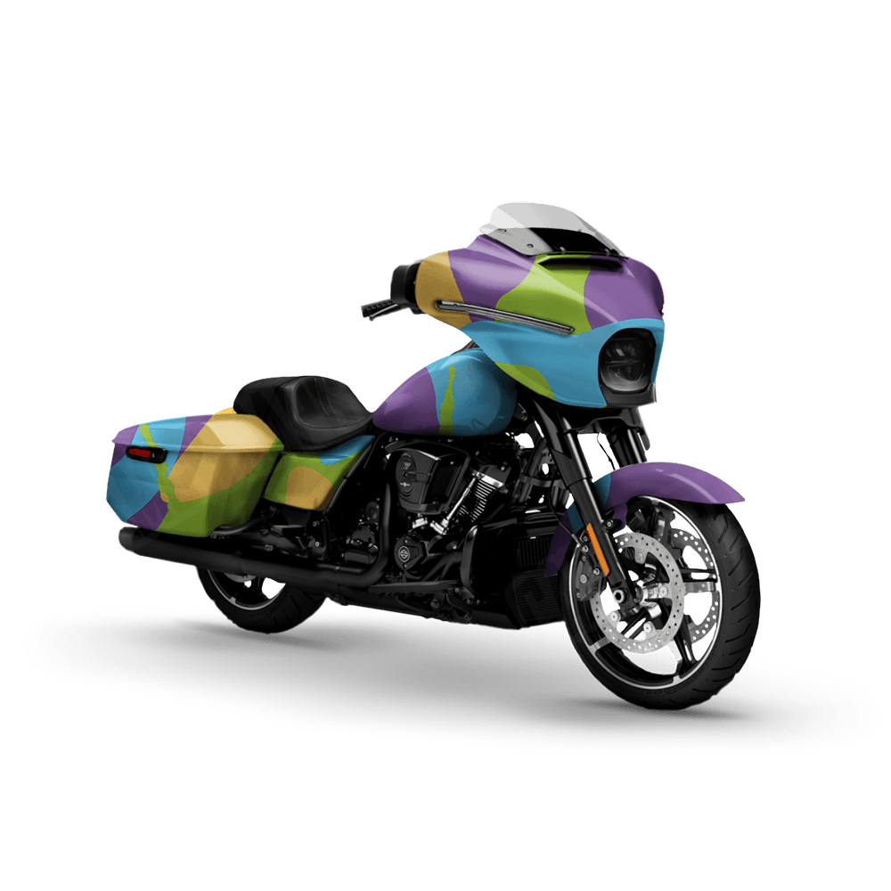 Jumbo Ragged Carnival Motorcycle Camo Vinyl Wrap