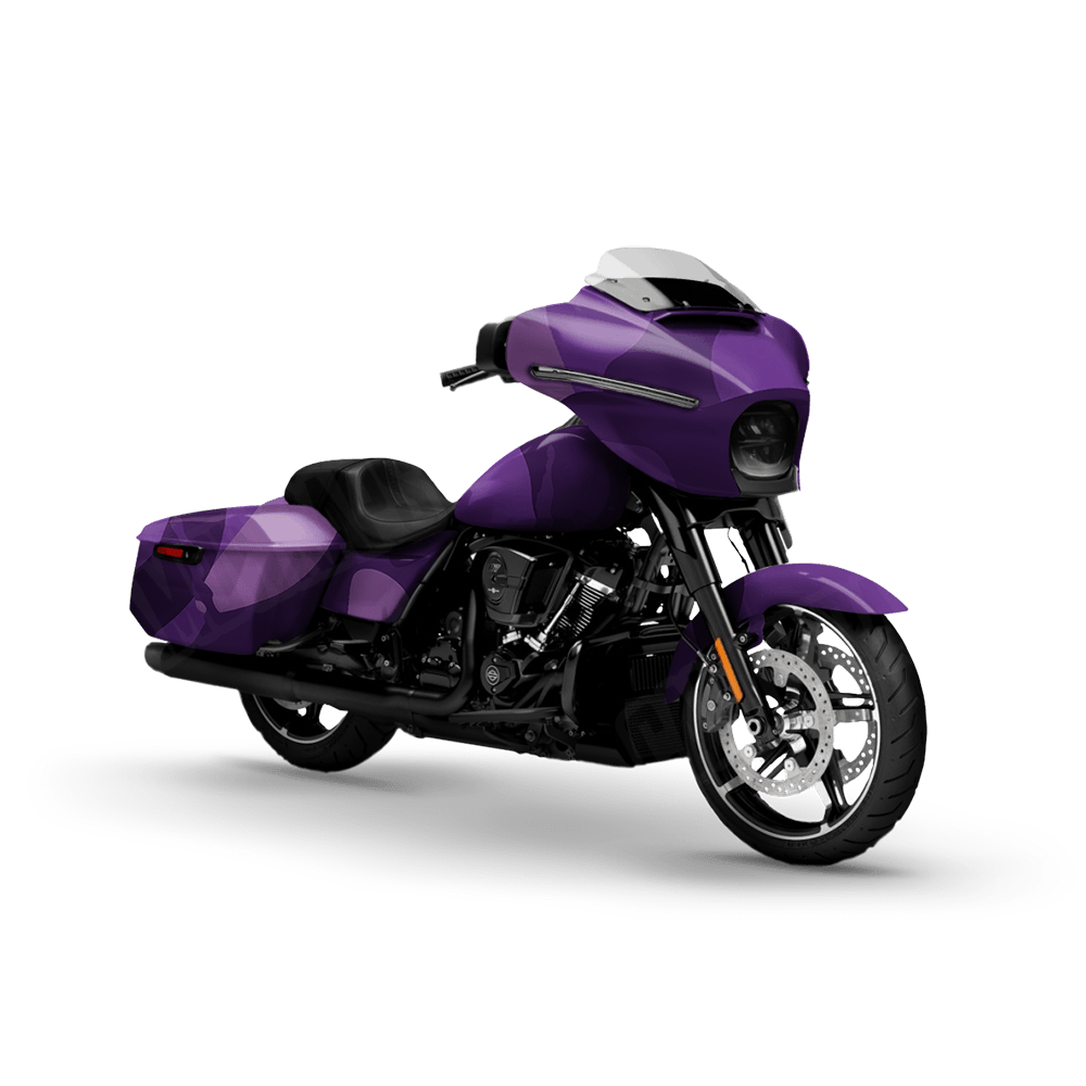 Jumbo Ragged Elite Purple Motorcycle Camo Vinyl Wrap