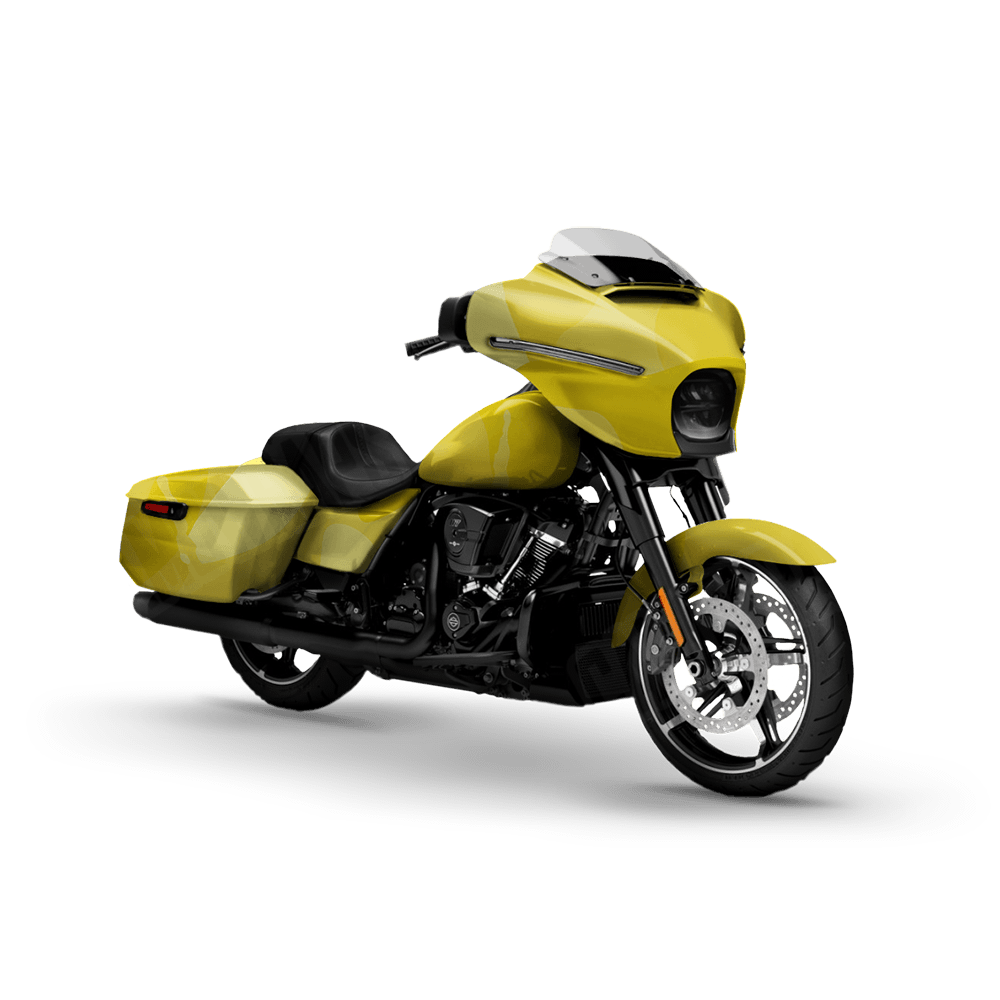 Jumbo Ragged Elite Yellow Motorcycle Camo Vinyl Wrap