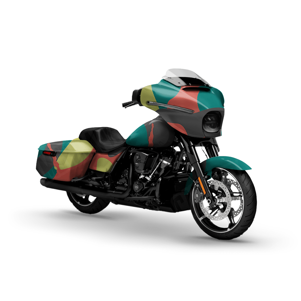 Jumbo Ragged Fiesta Motorcycle Camo Vinyl Wrap