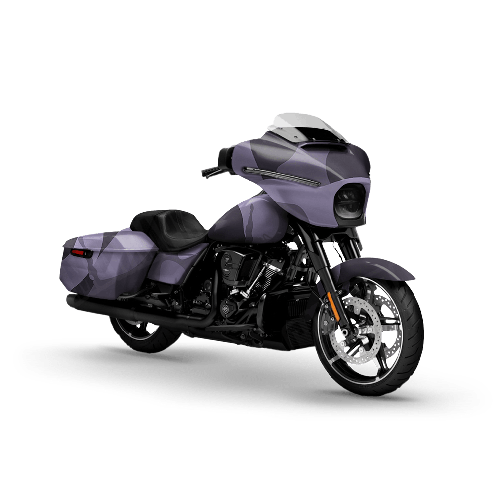 Jumbo Ragged Lilac Motorcycle Camo Vinyl Wrap