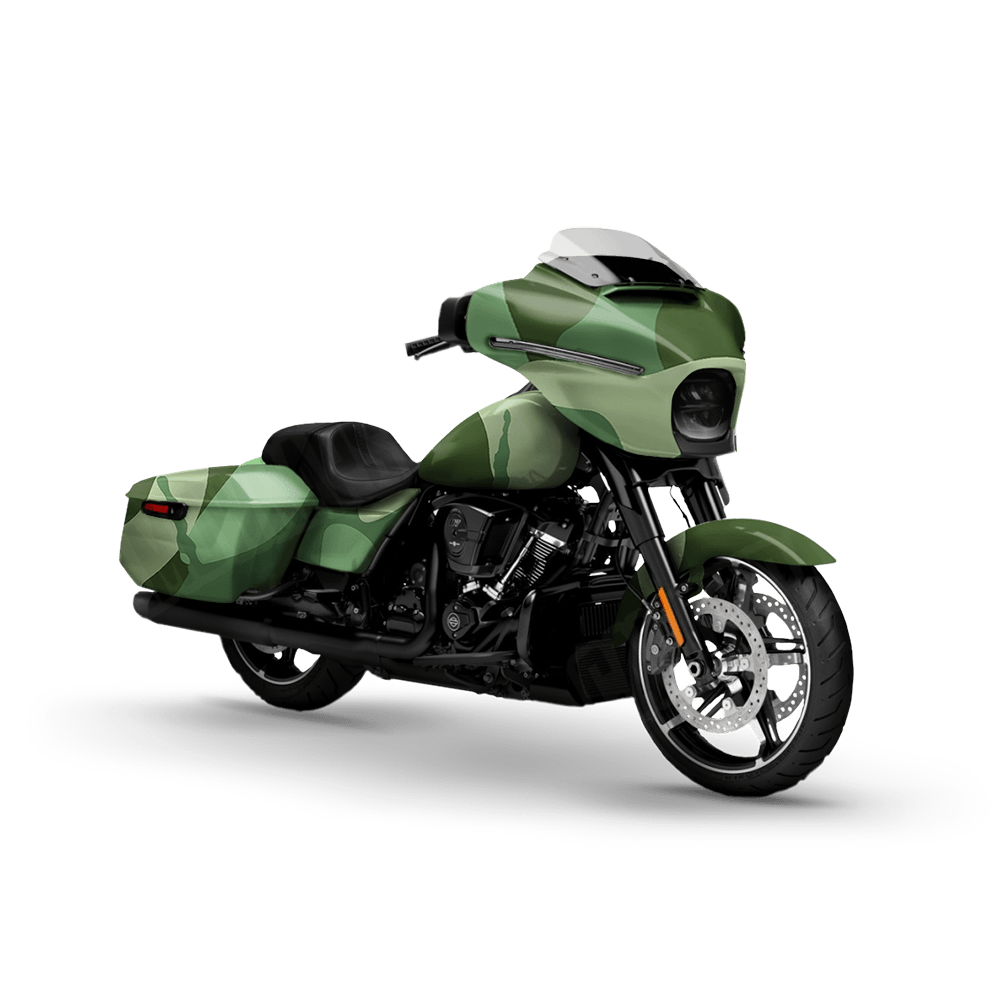Jumbo Ragged Pistachio Motorcycle Camo Vinyl Wrap