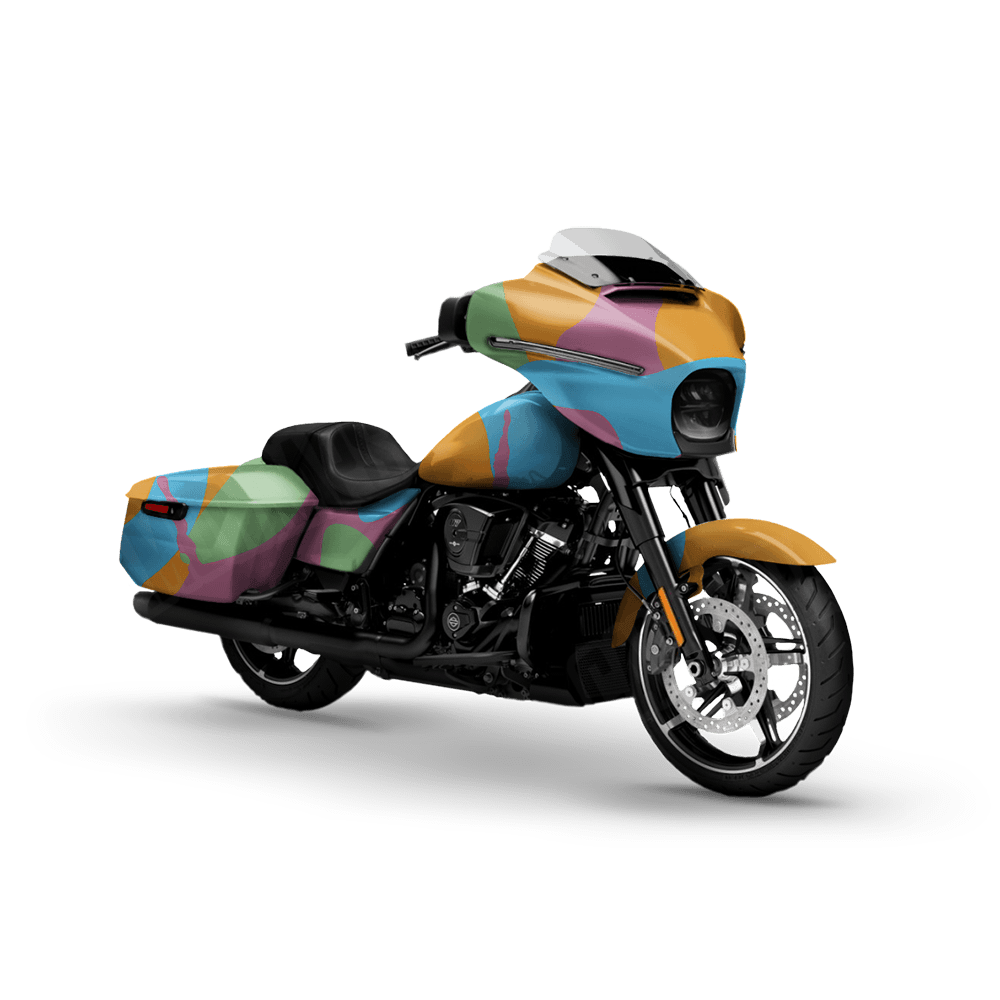 Jumbo Ragged Sherbert Motorcycle Camo Vinyl Wrap