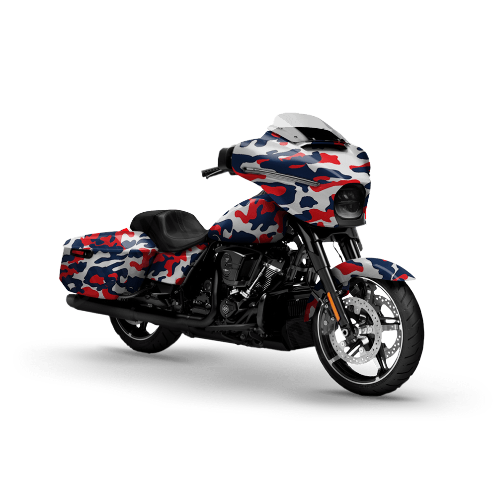 Large Classic America Motorcycle Camo Vinyl Wrap
