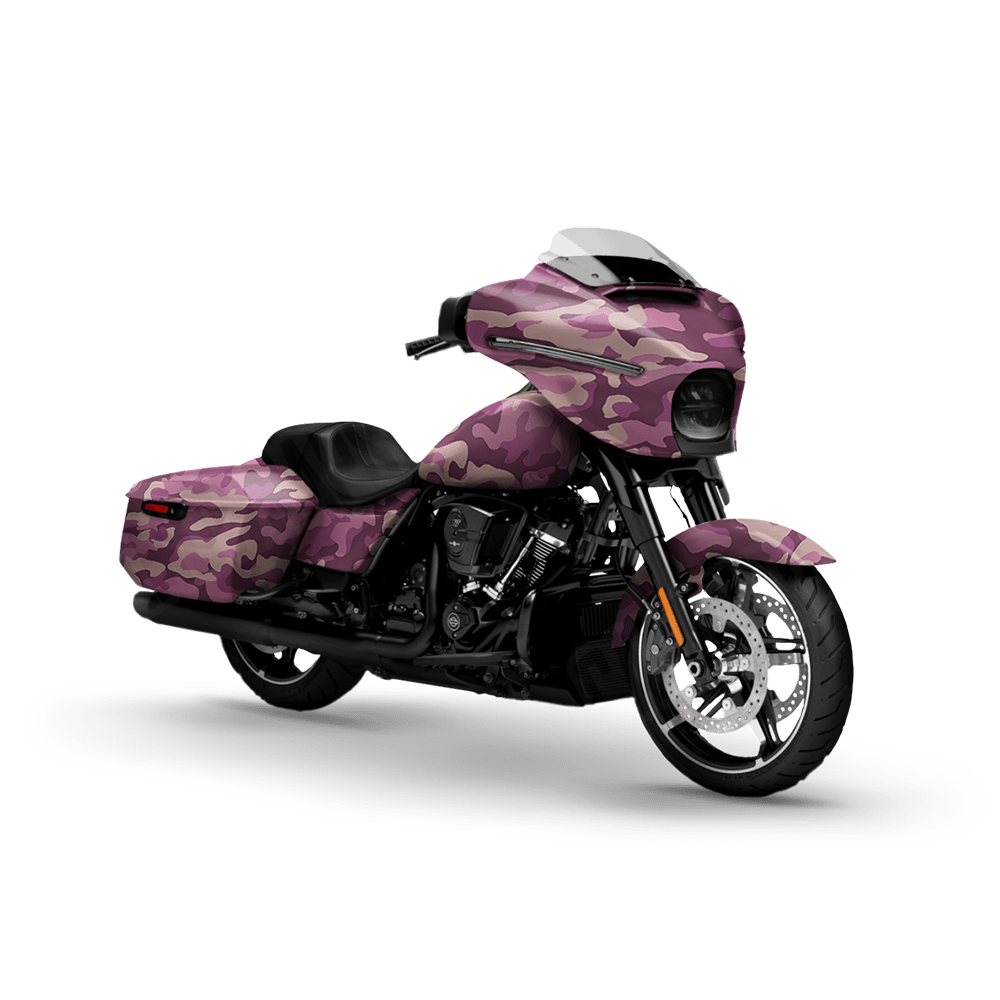Large Classic Floral Motorcycle Camo Vinyl Wrap