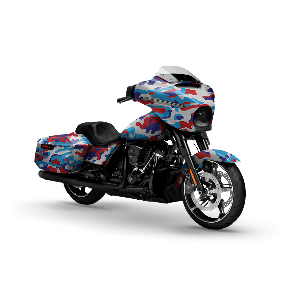 Large Classic M Series Motorcycle Camo Vinyl Wrap