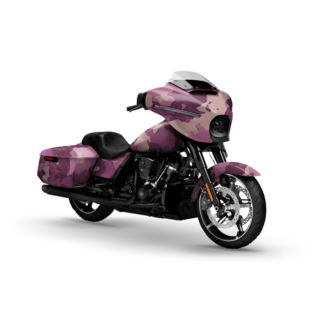 Large Cumulus Floral Motorcycle Camo Vinyl Wrap