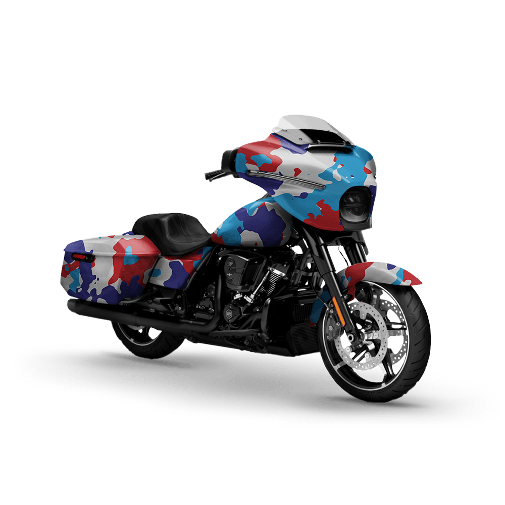 Large Cumulus M Series Motorcycle Camo Vinyl Wrap