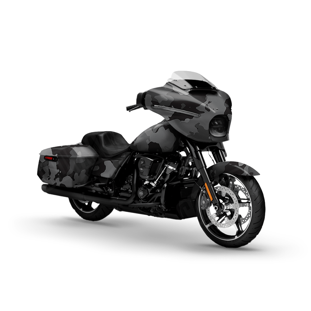 Large Cumulus Midnight Motorcycle Camo Vinyl Wrap