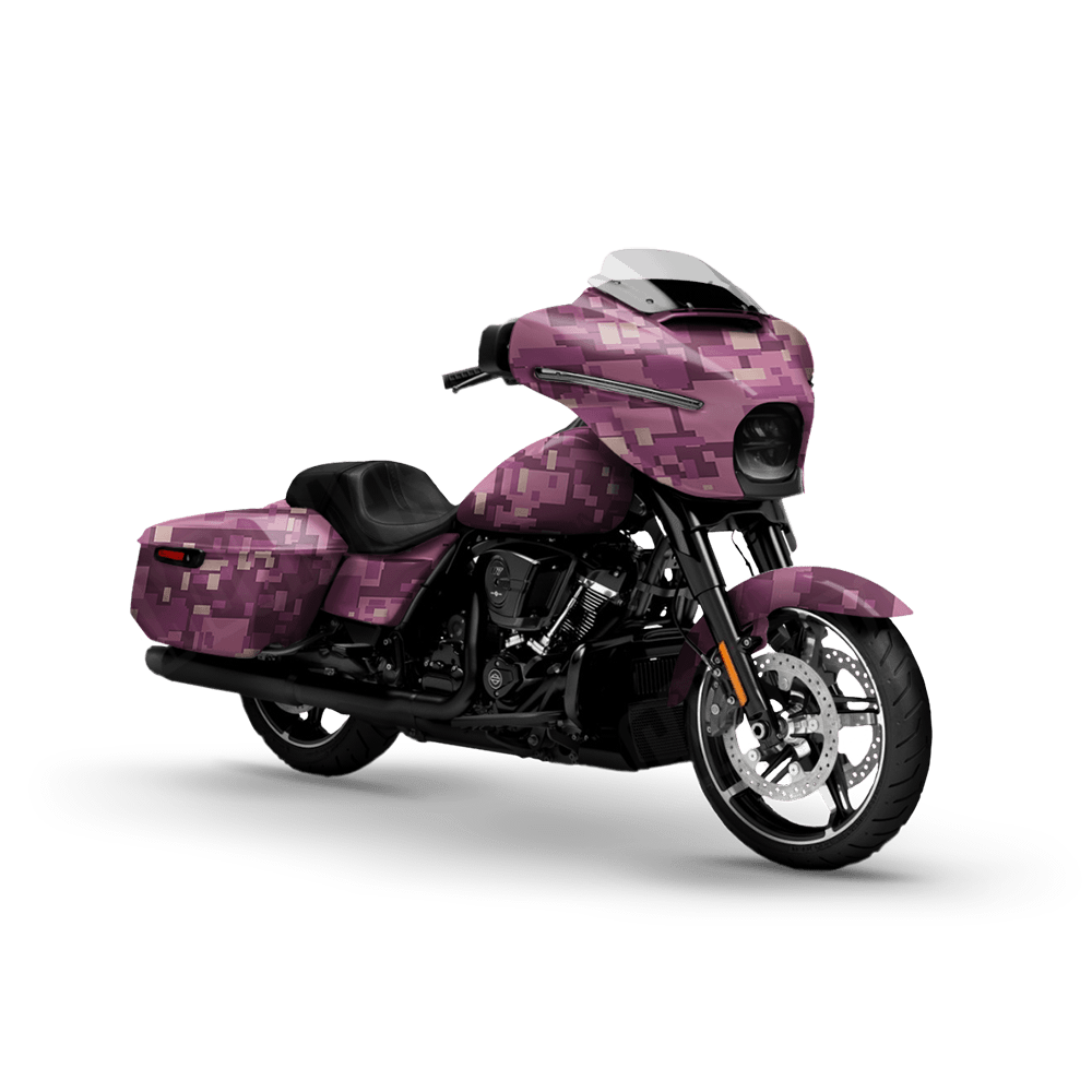 Large Digital Floral Motorcycle Camo Vinyl Wrap