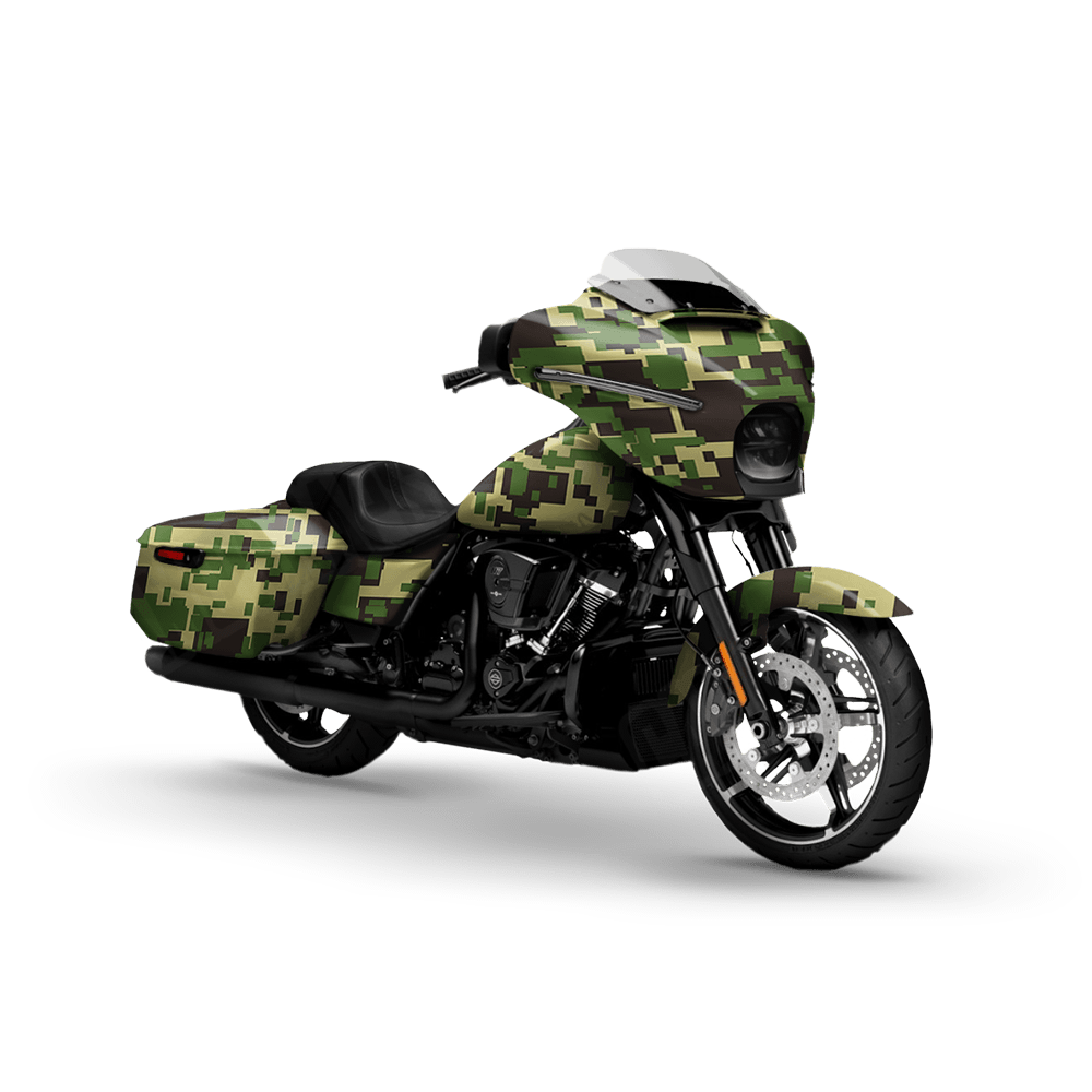 Large Digital Jungle Motorcycle Camo Vinyl Wrap