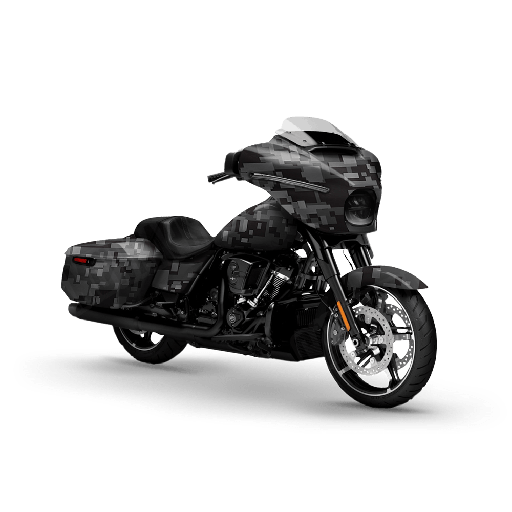 Large Digital Midnight Motorcycle Camo Vinyl Wrap