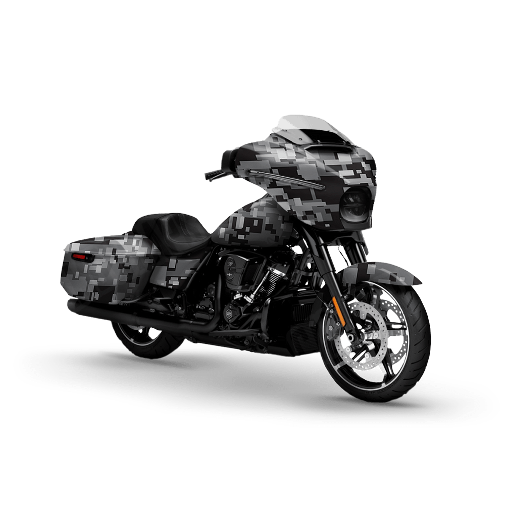 Large Digital Urban Night Motorcycle Camo Vinyl Wrap
