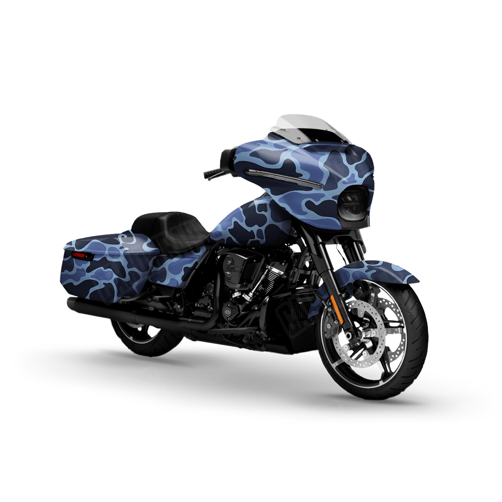 Old School Duck Blue Urban Night Motorcycle Wraps