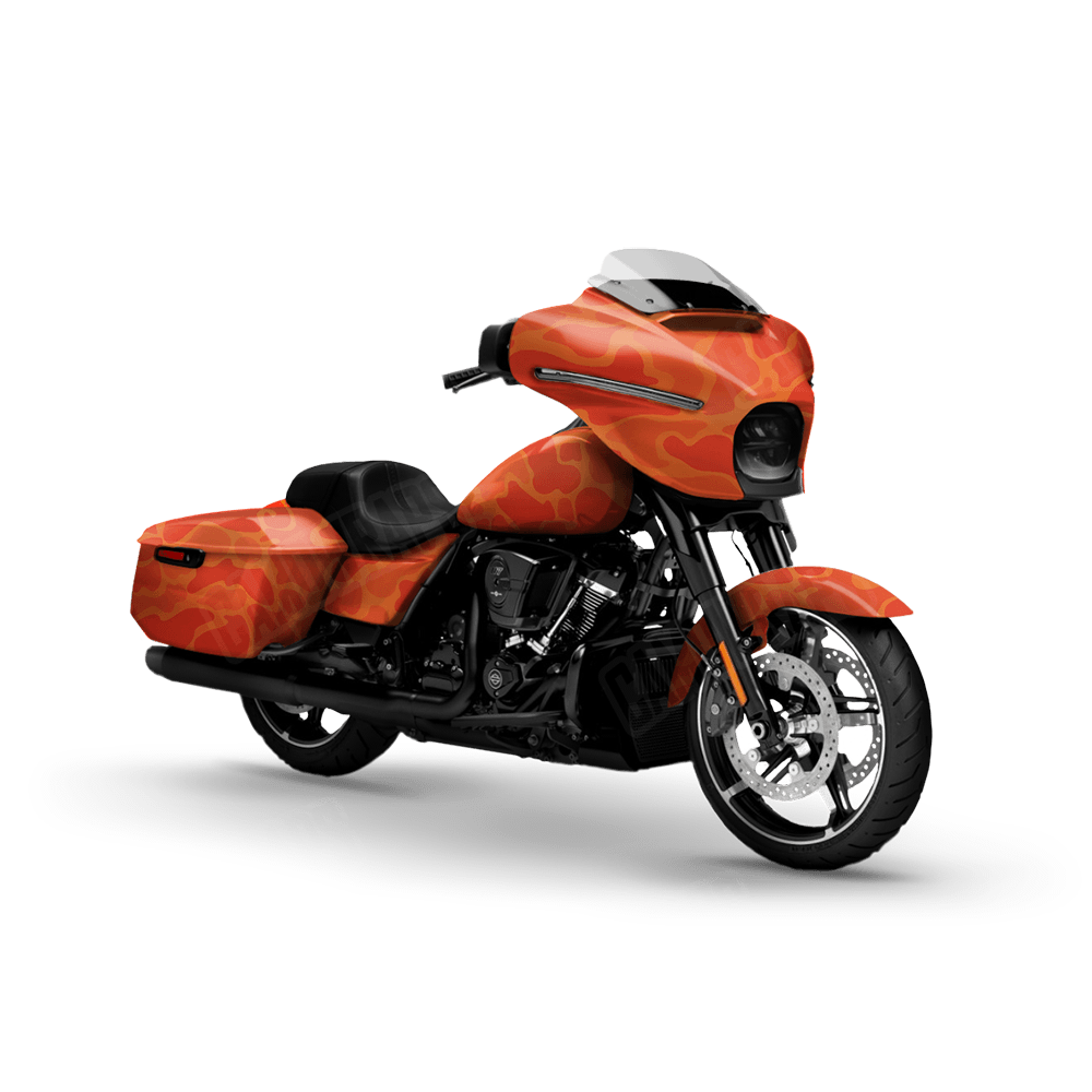 Old School Duck Elite Orange Motorcycle Wraps