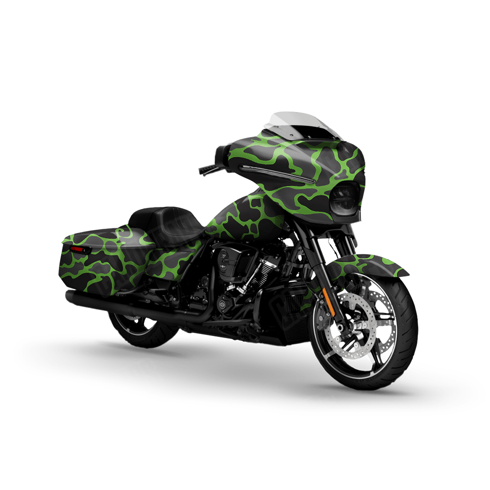 Old School Duck Metro Green Motorcycle Wraps