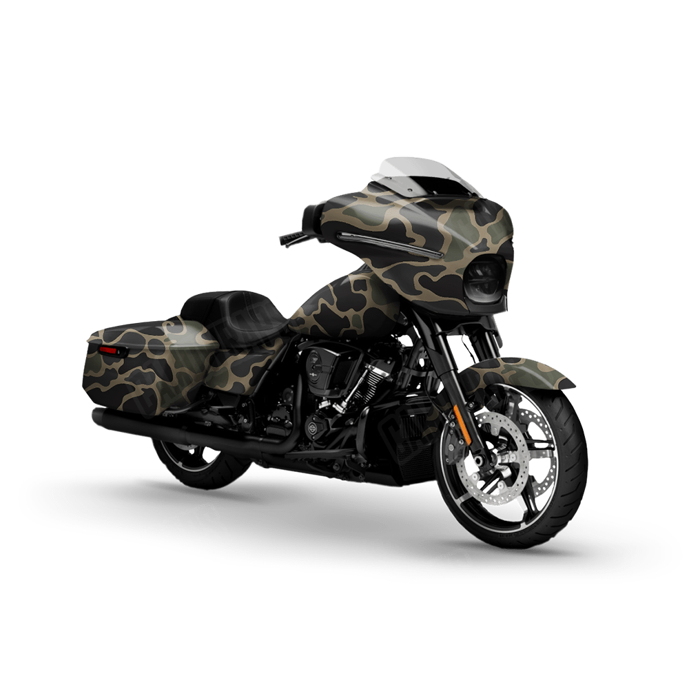 Old School Duck Militant Charcoal Motorcycle Wraps