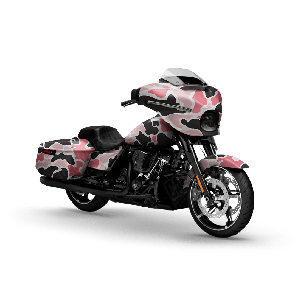 Old School Duck Pink Motorcycle Wraps