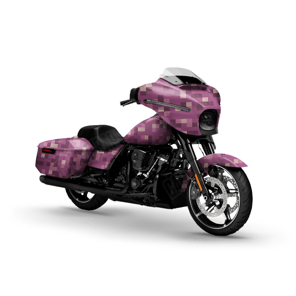 Pixel Floral Motorcycle Wraps