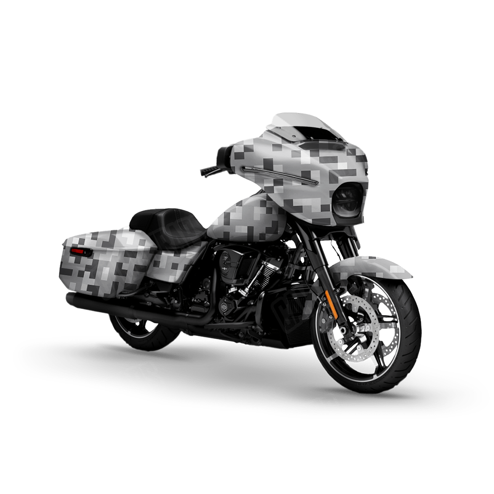 Pixel Snow Motorcycle Wraps