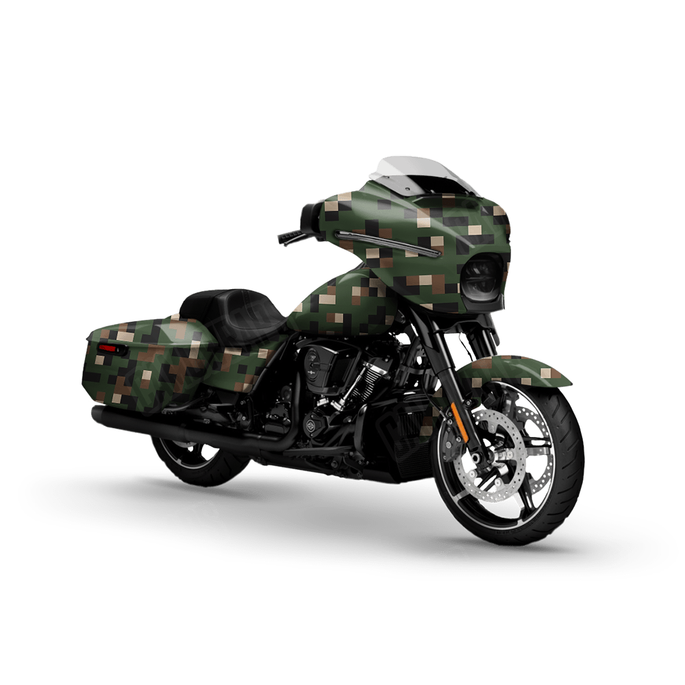 Pixel Woodland Motorcycle Wraps
